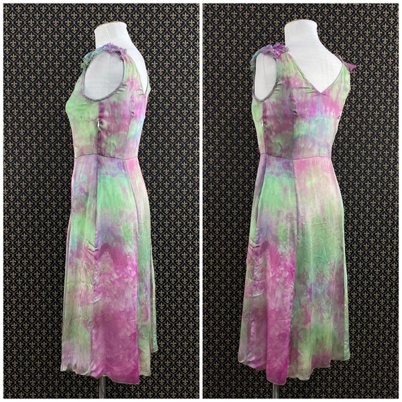 2005 Anthro “Watercolor Silk Dress” by C.C. Outlaw - Picture 8 of 16